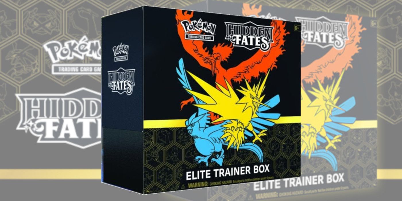 Pokémon TCG Hidden Fates Elite Trainer Collection Box.