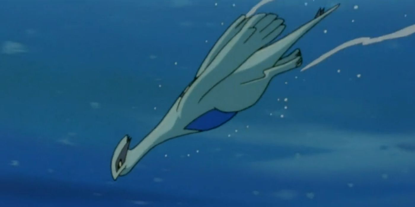 Pokémon: Lugia mergulha debaixo d'água no filme.