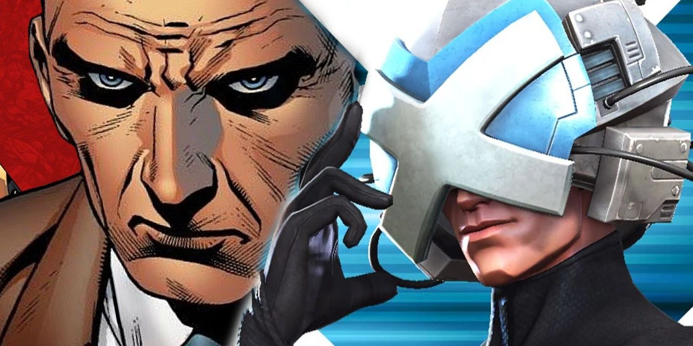 Featured Image: Charles Xavier (left); Xavier (right) wearing Cerebro helmet