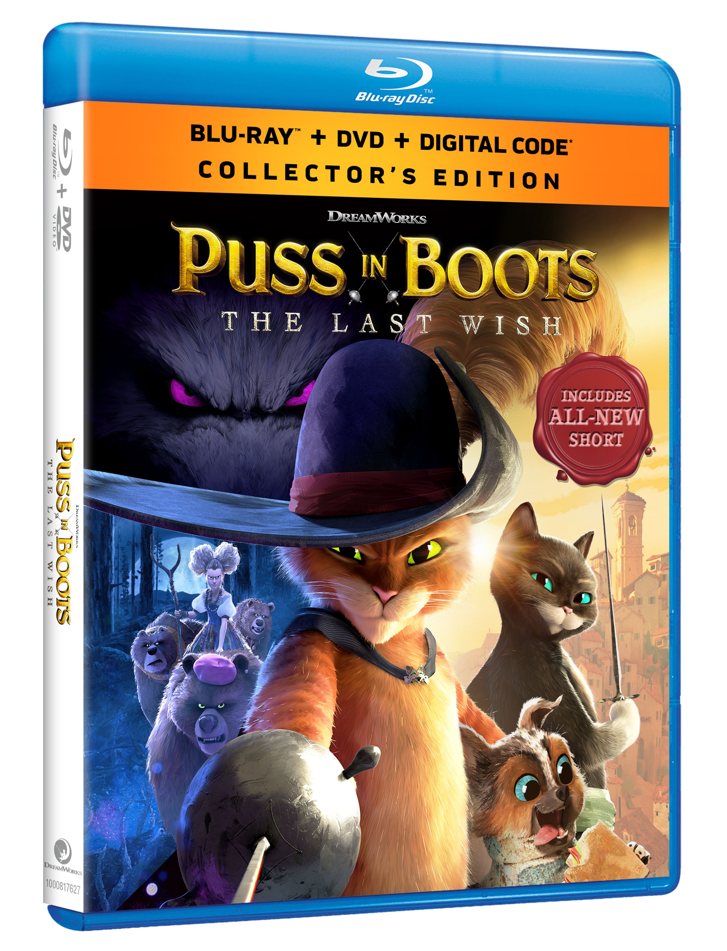 Puss In Boots The Last Wish Blu-ray Sleeve 3D