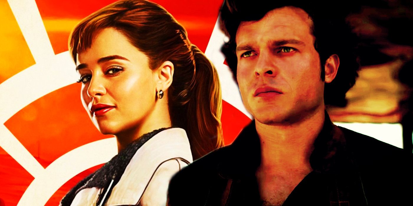 Qi'ra poster and Han Solo from Solo A Star Wars Story