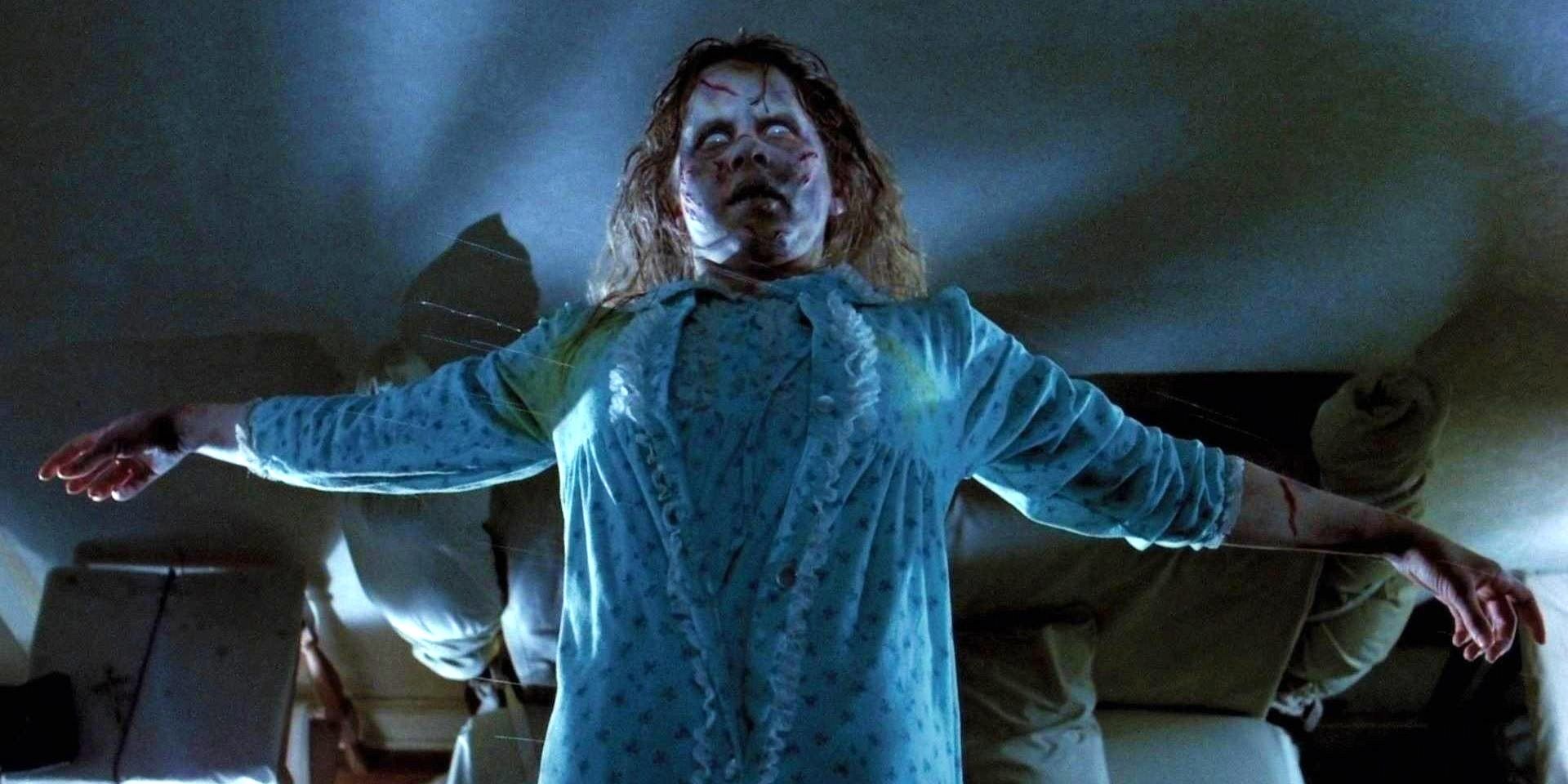 Regan rises above the bed in The Exorcist
