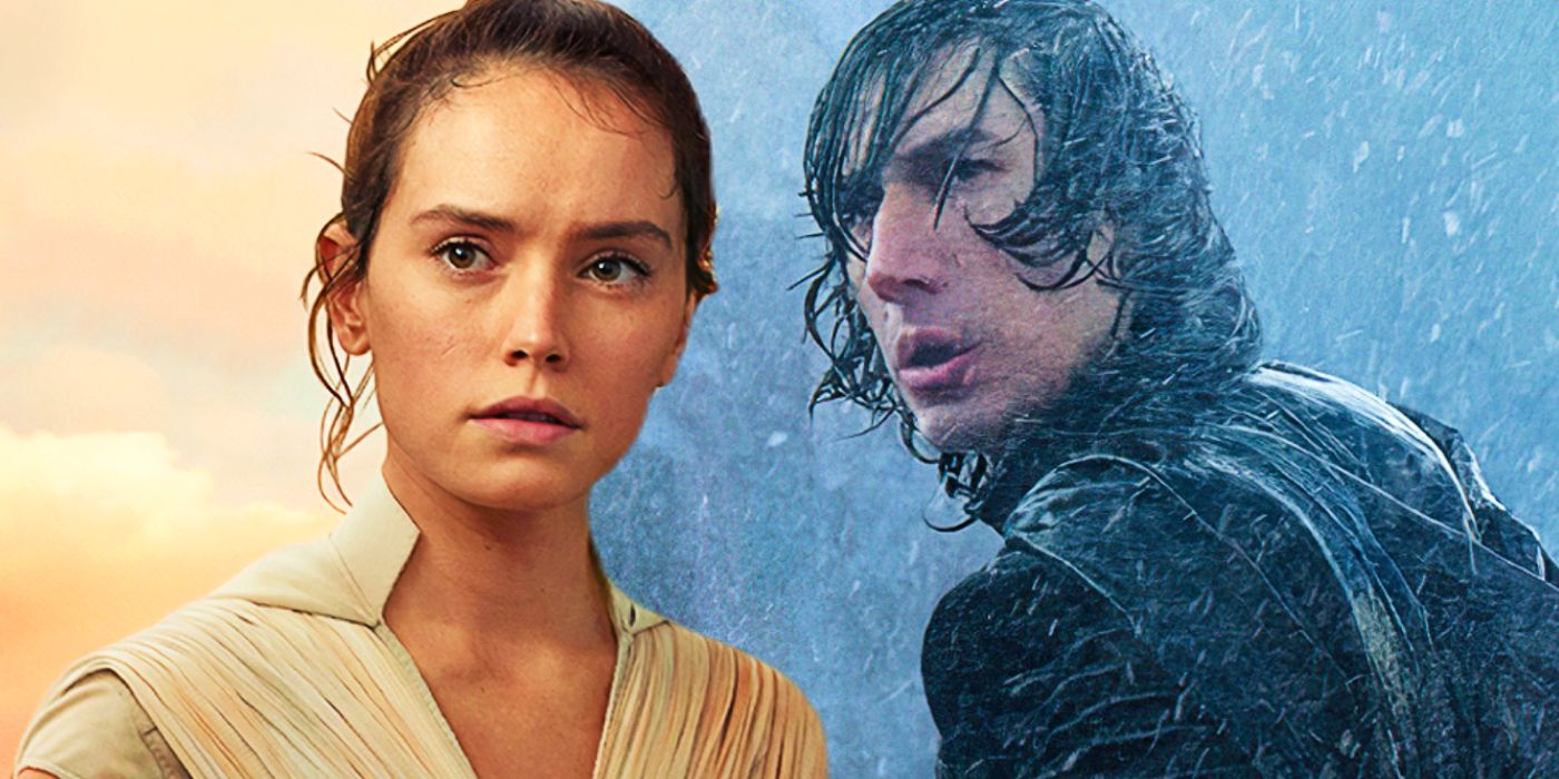 Rey and Kylo Ren in the Star Wars sequels