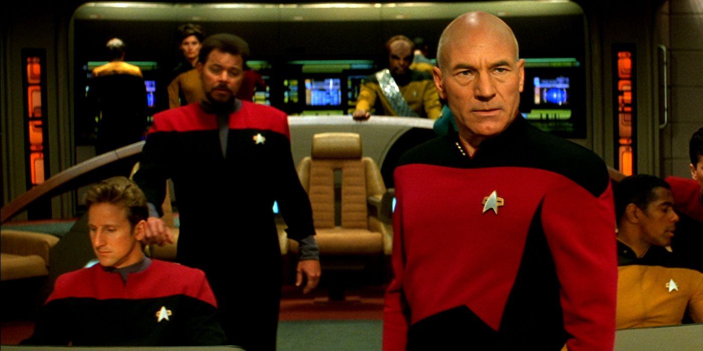 Riker Picard Star Trek Generations Bridge
