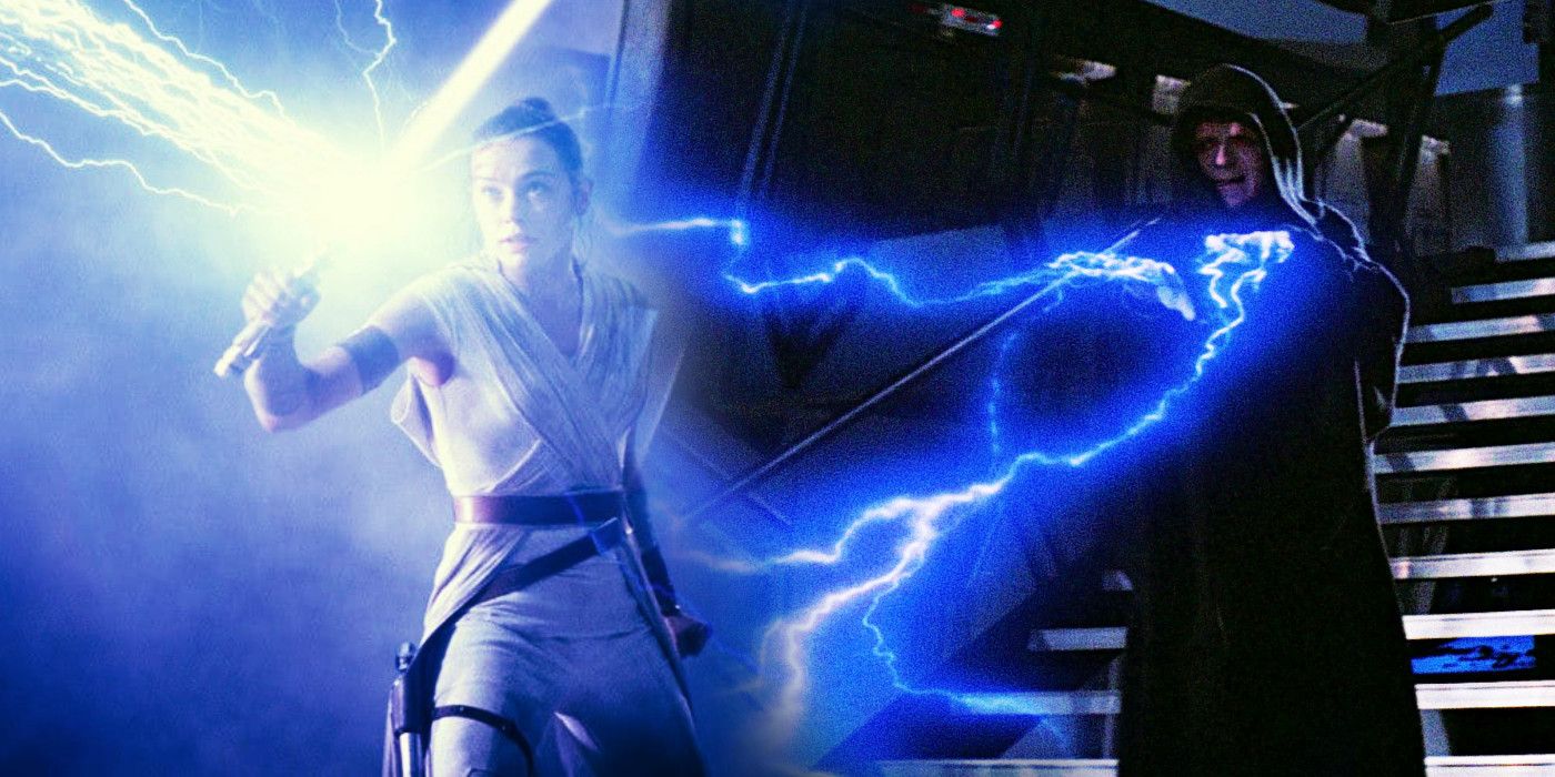 Rise of Skywalker Rey on Exegol and Palpatine in the throne room in Return of the Jedi 