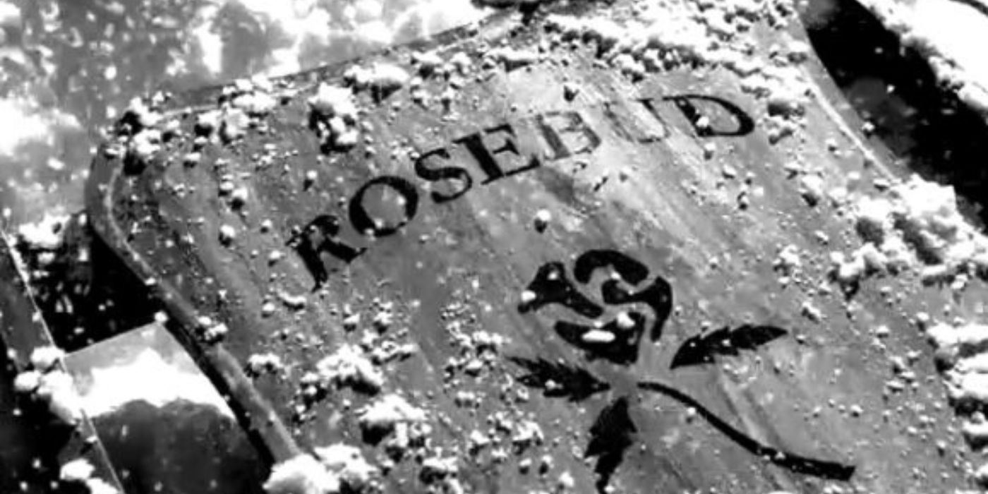 Rosebud with snow on it in Citizen Kane