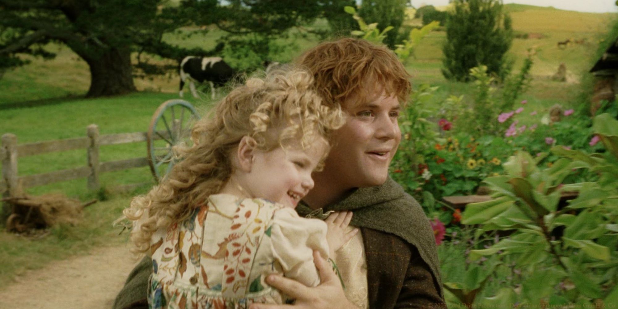 Sam Gamgee and his daughter in Lord of the Rings