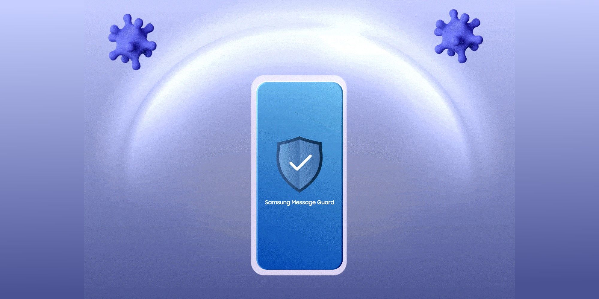 Logo image of Samsung Message Guard on phone.