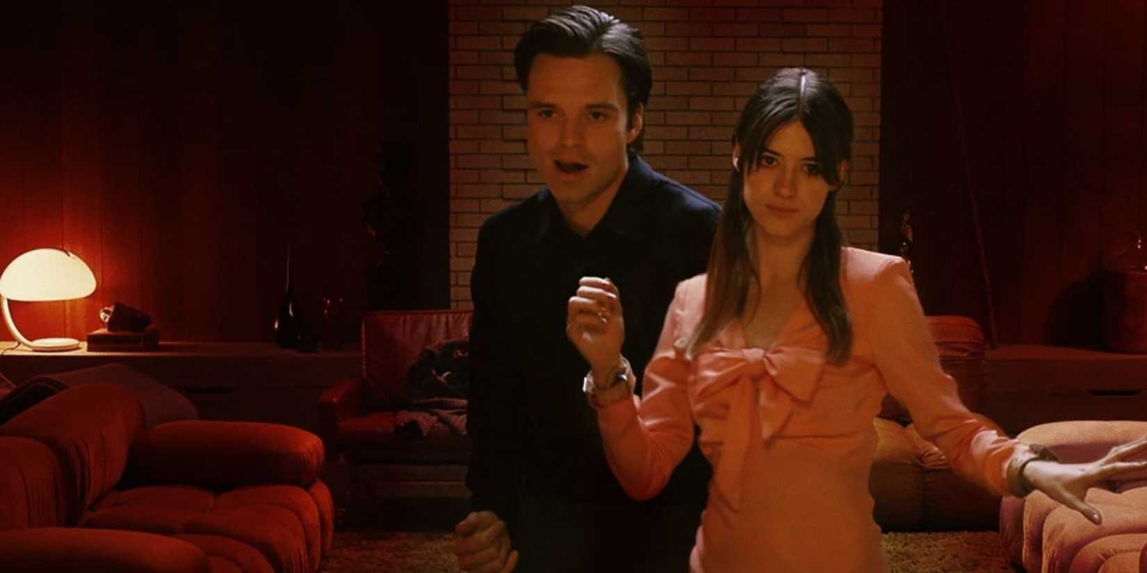 Sebastian Stan and Daisy Edgar Jones dancing in Fresh
