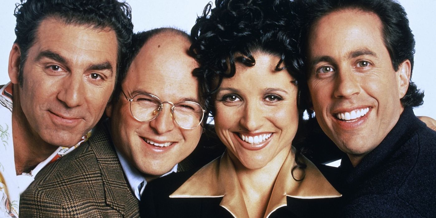 Seinfeld characters Krammer, George, Elaine, and Jerry