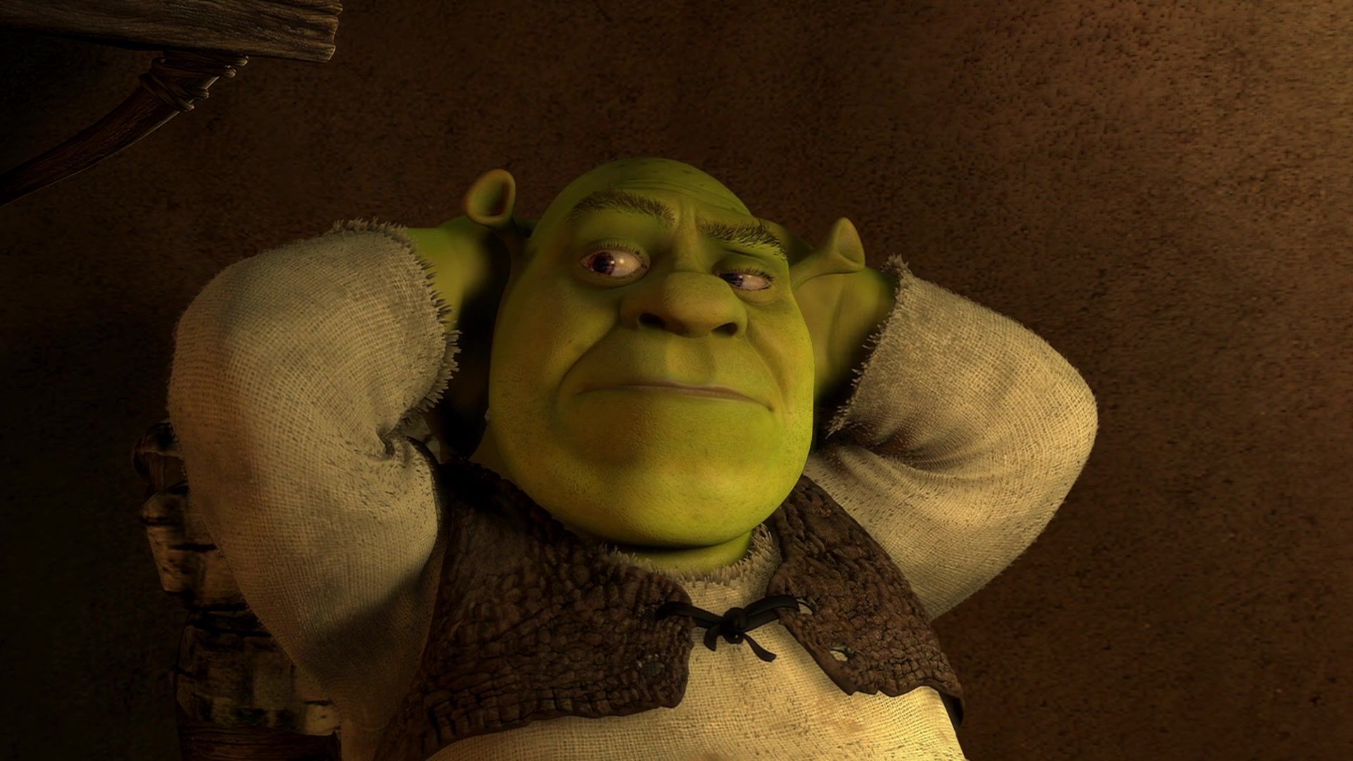 Shrek looking suspicious