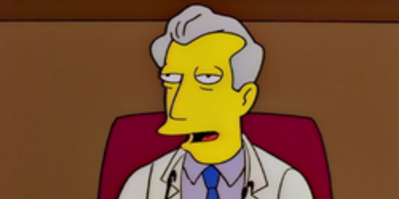 The hospital chairman looks on in The Simpsons 