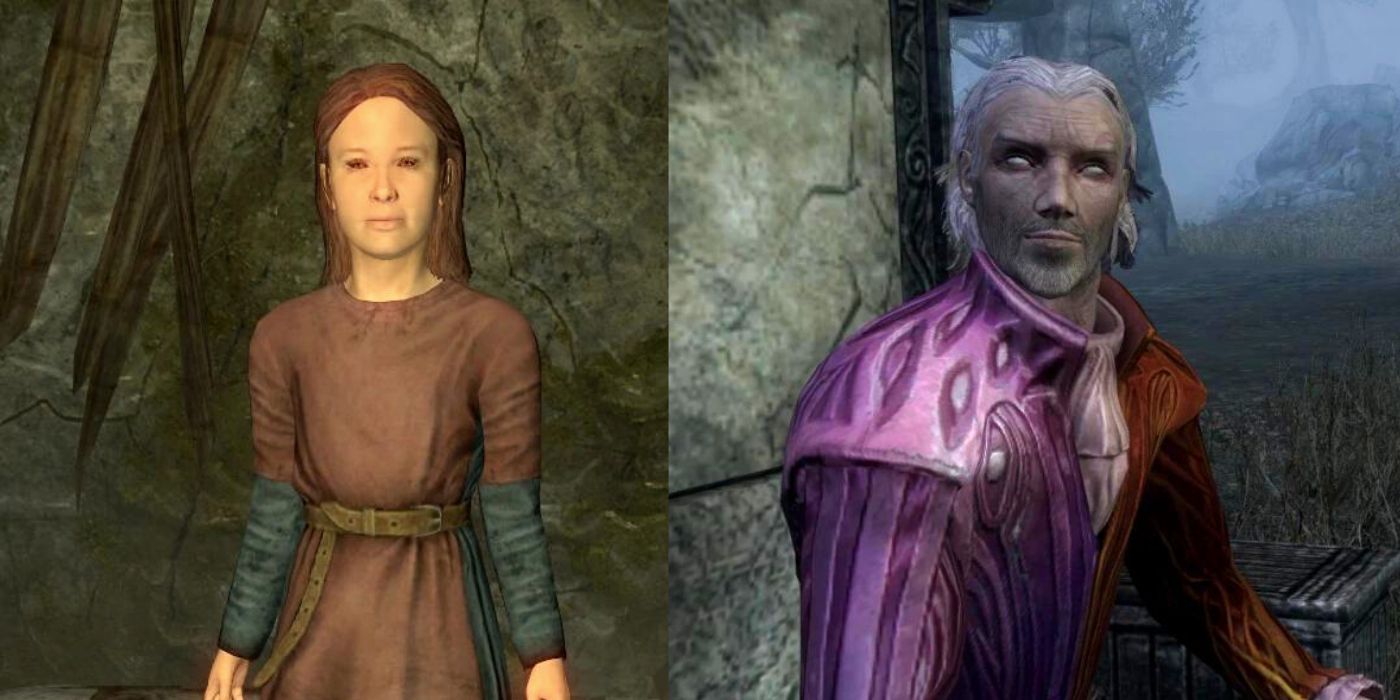 An image of Babette on the left and Sheogorath on the right.