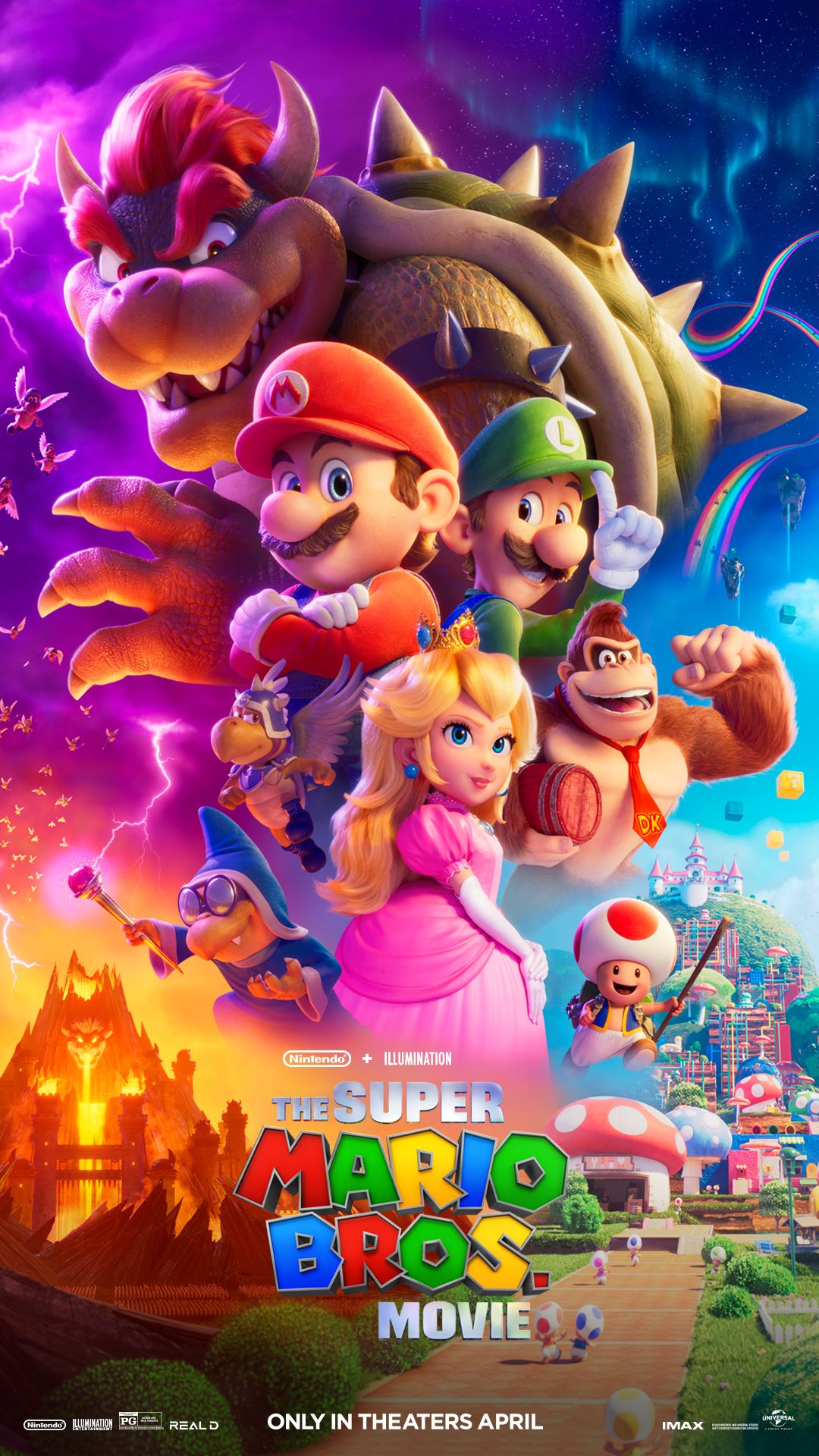 O pôster oficial do filme Super Mario Bros.