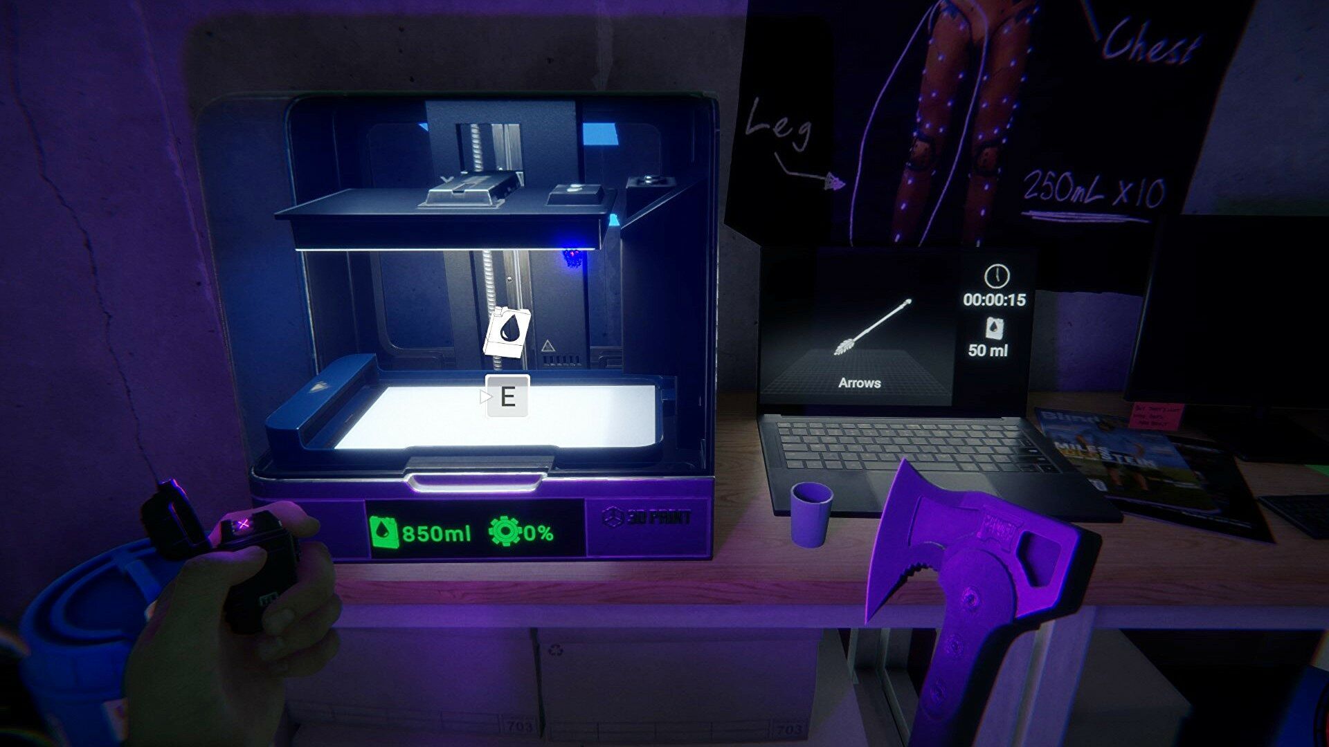 The player finds a 3D printer in Sons of the Forest