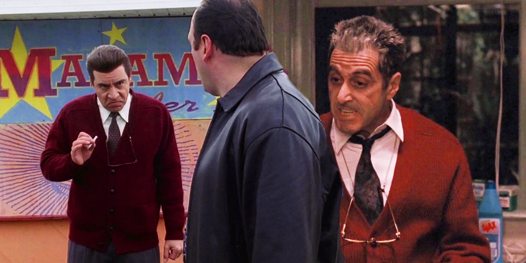 Silvio in Michael Corleone's cardigan