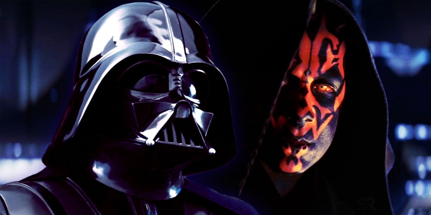 Darth Vader en El imperio contraataca y Darth Maul en La amenaza fantasma.