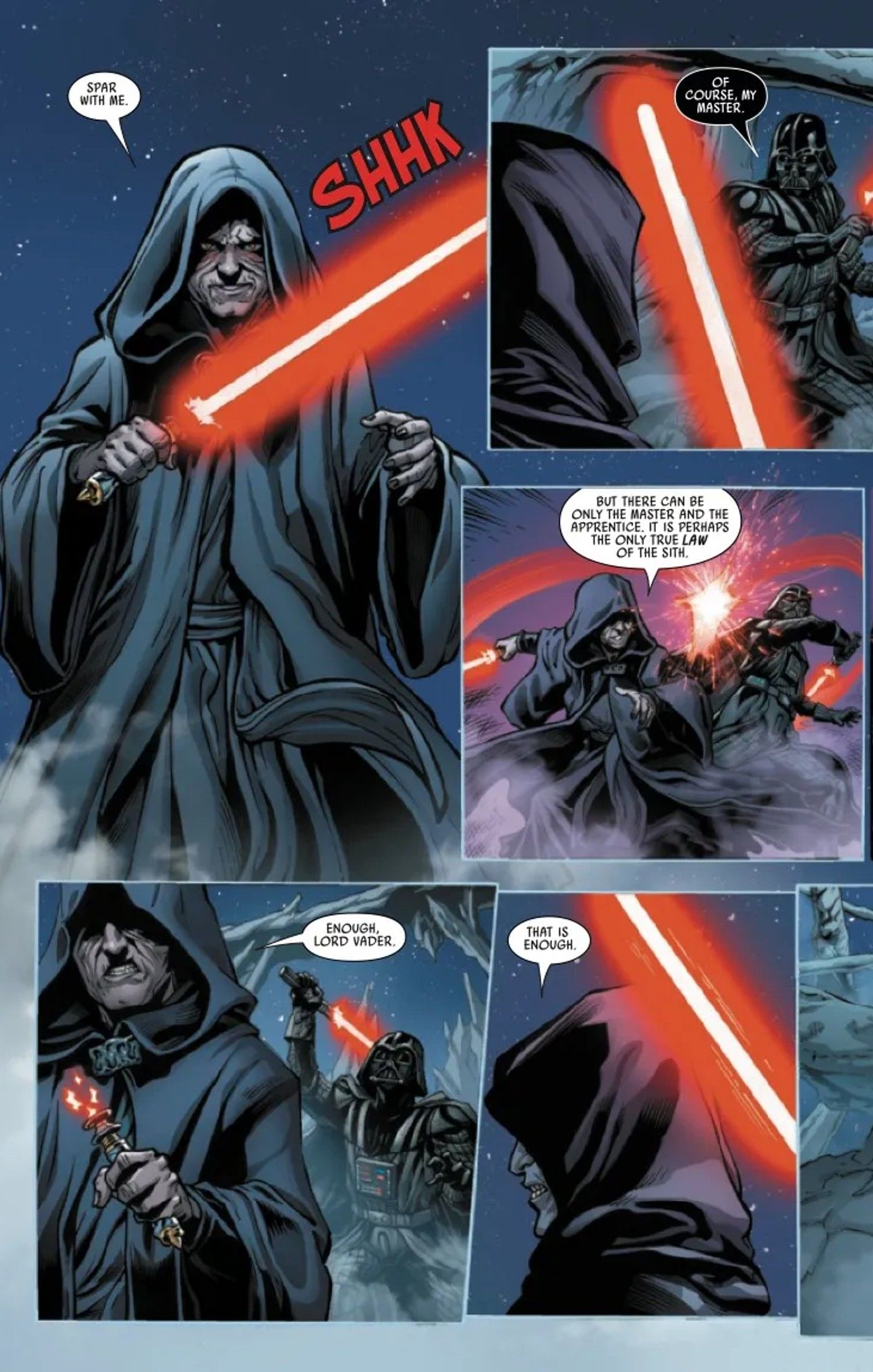 Vader & Palpatine's New Duel Exposes The Sith Rule They Both Respect