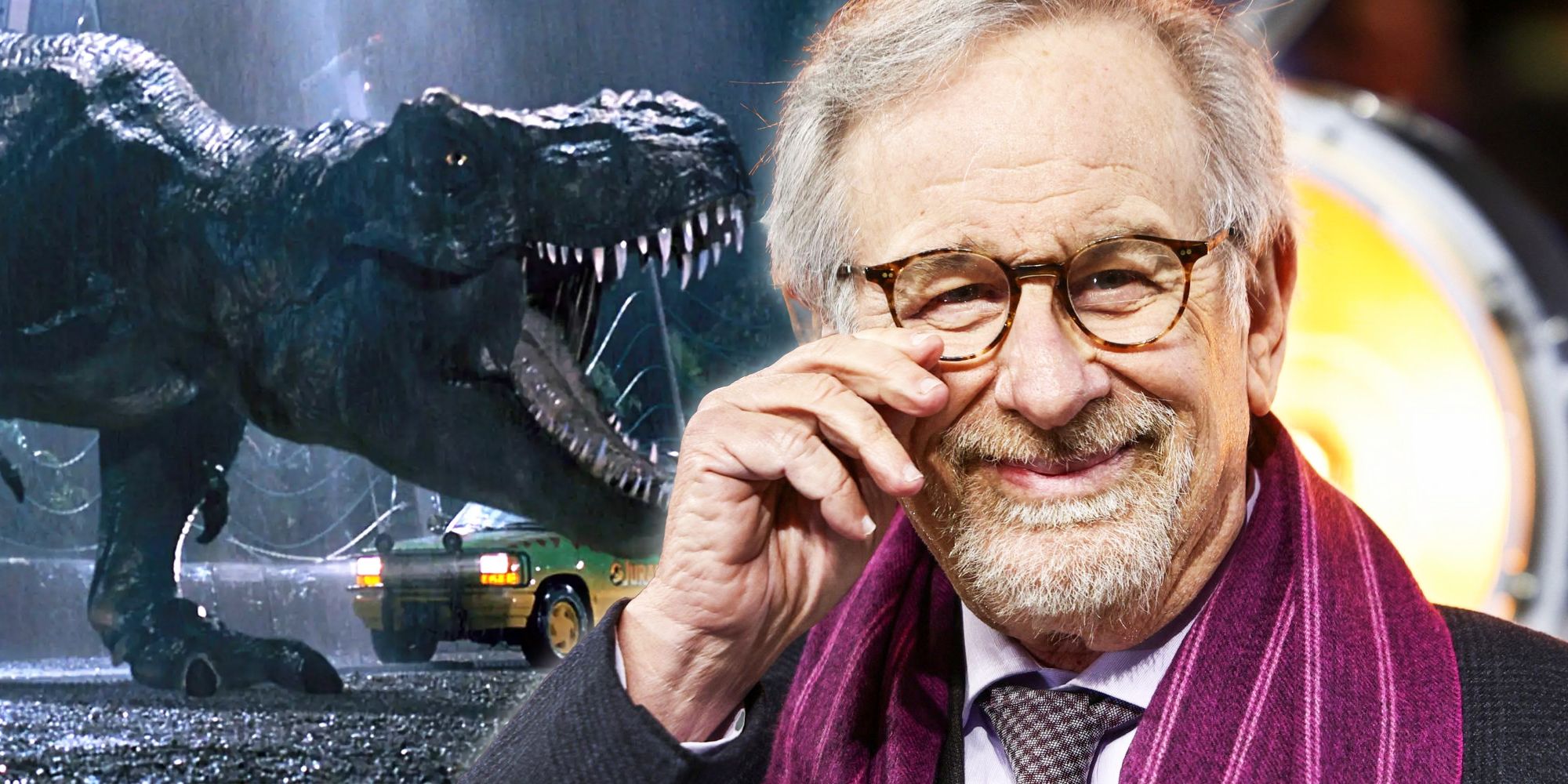 Steven Spielberg and the Jurassic Park T-Rex