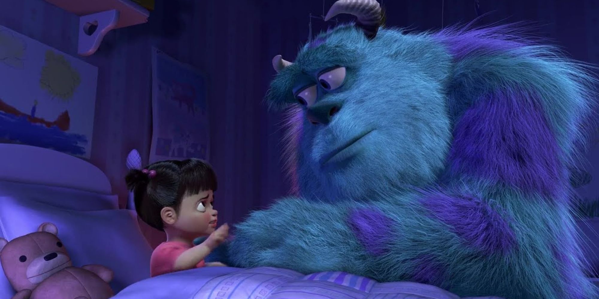 Sully putting Boo back in bed in Monsters, Inc.