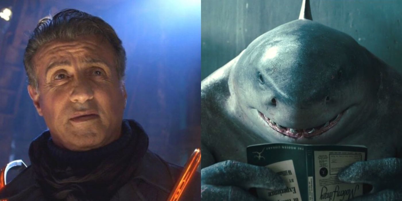 Sylvester Stallone in GOTG and The Suicide Squad