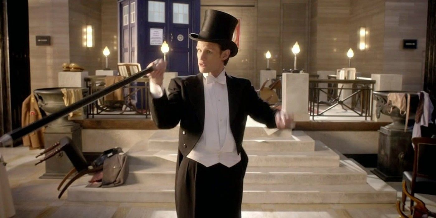 The Doctor poses dramatically in Doctor Who, Let's Kill Hitler