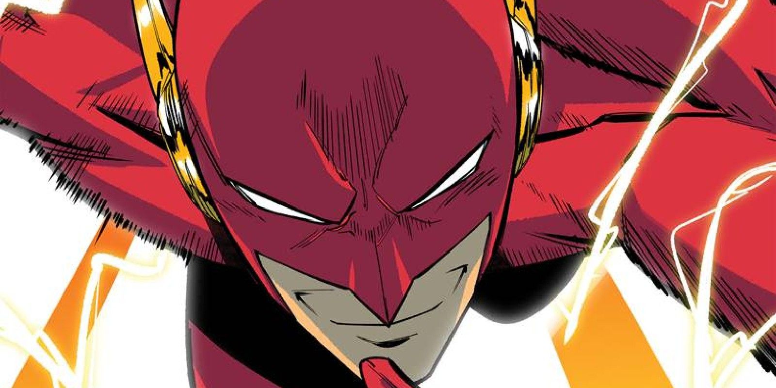 O Flash correndo em direção ao espectador