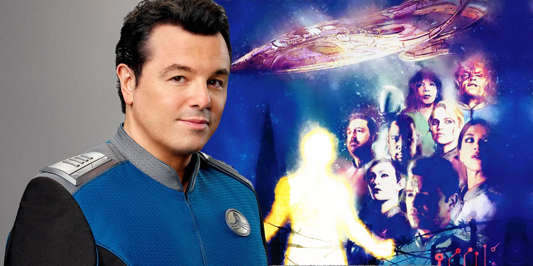 Seth MacFarlane and the cover artwork for The Orville: Sympathy For The Devil