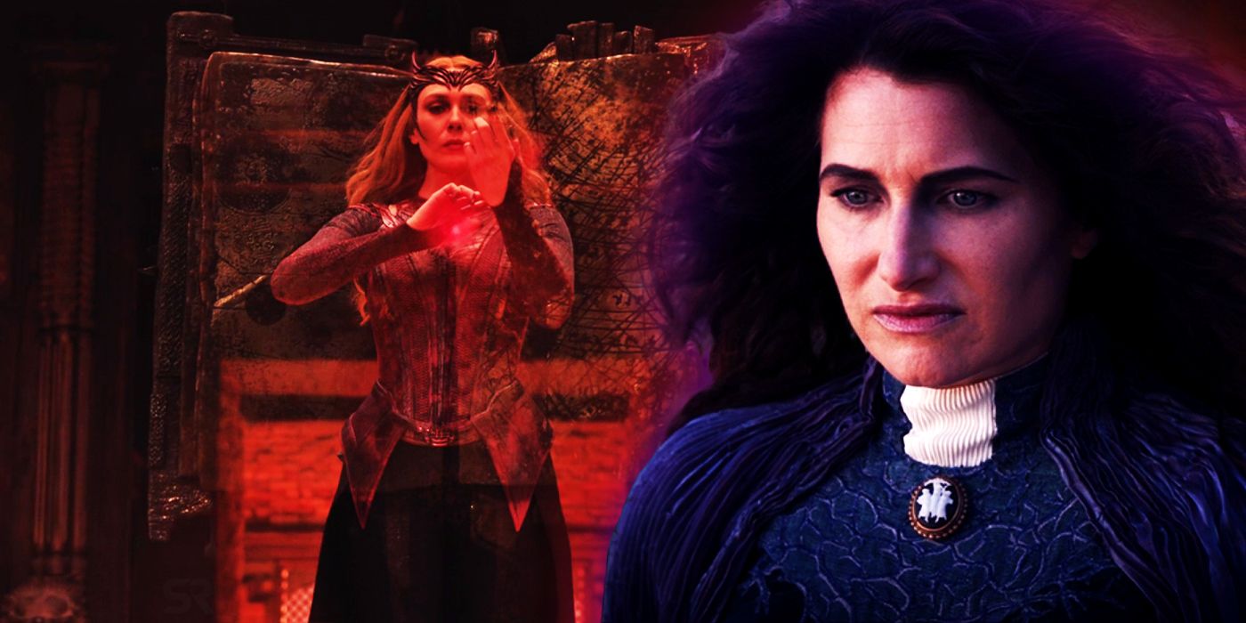 the scarlet witch in doctor strange 2 with agatha harkness in wandavision