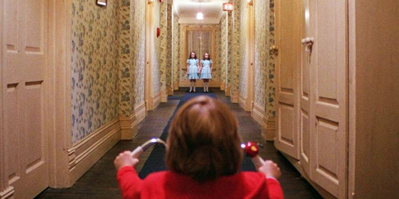 Danny Torrance sees the Grady twins in the hallway in The Shining