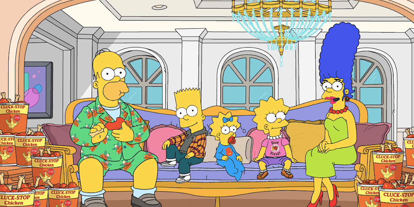 The Simpsons posing in My Life as a Vlog