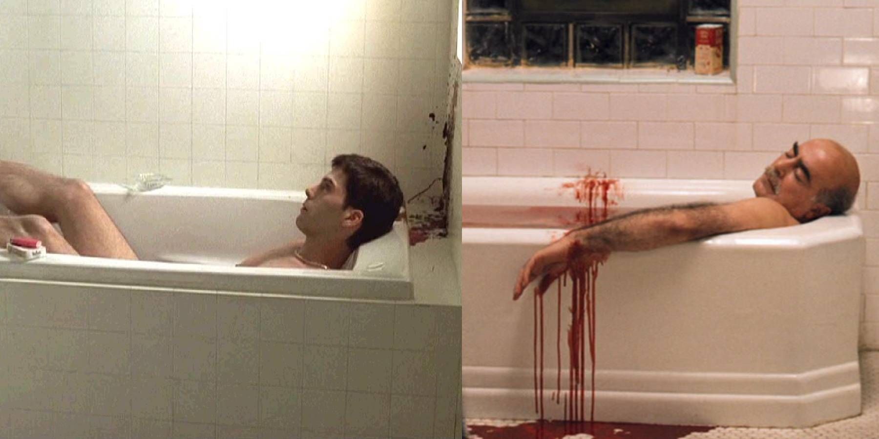 Brendan Filone and Frank Pentangeli shot in the bath in The Sopranos and The Godfather