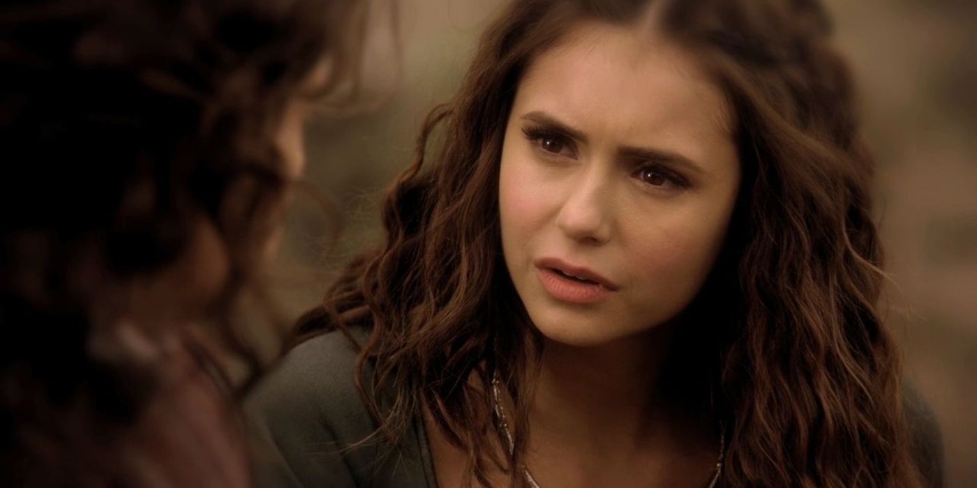 Katerina looking serious on The Vampire Diaires