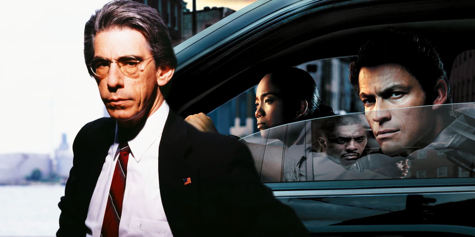 Richard Belzer as John Munch and promotional art for The Wire season 3