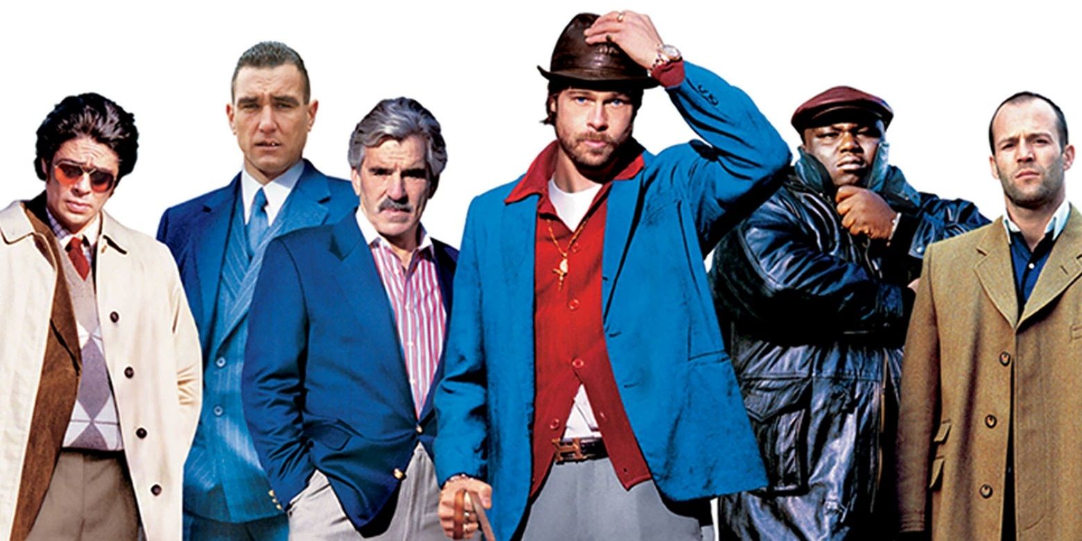 The cast of Snatch on the movie poster
