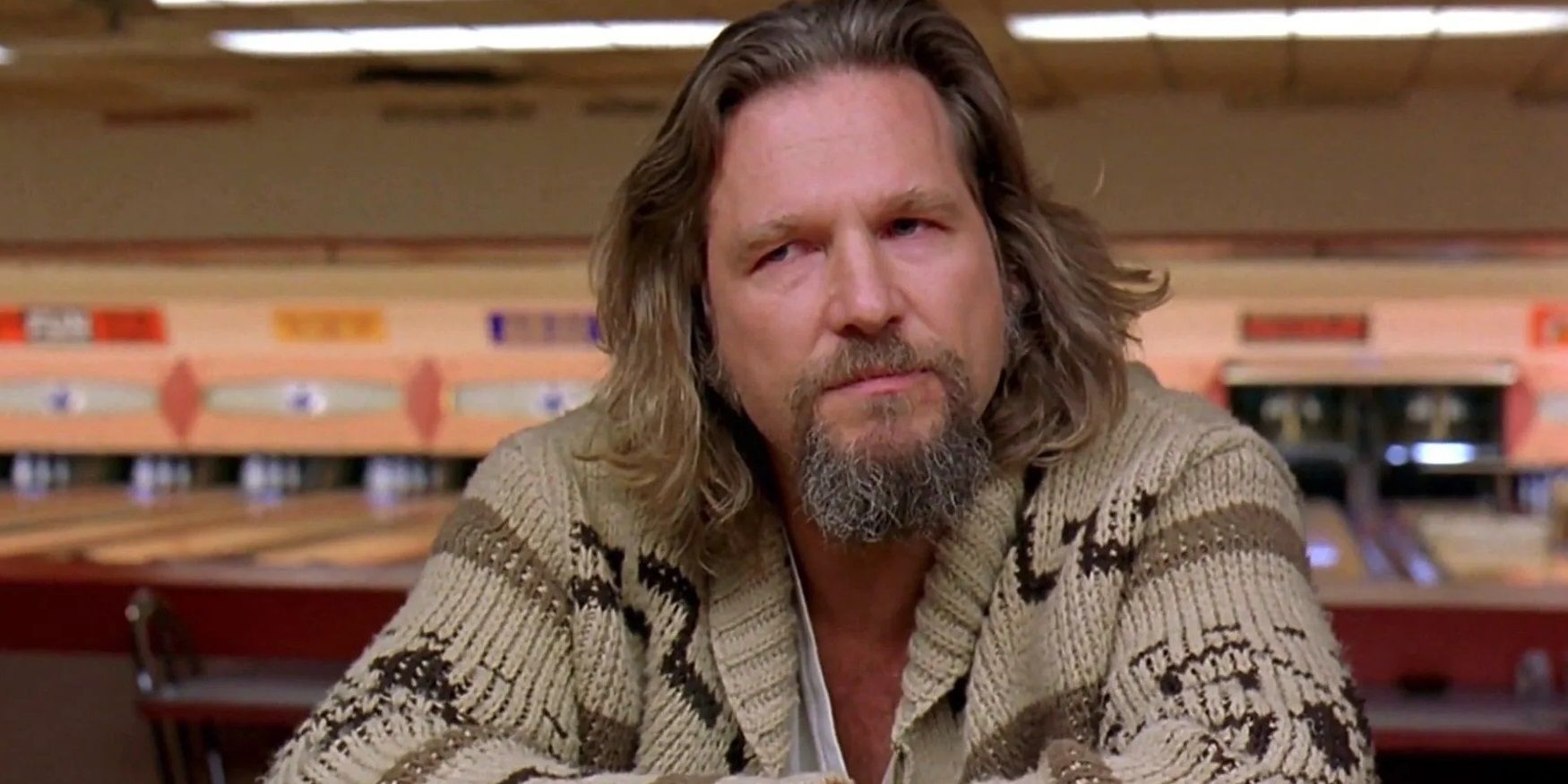 The Dude in a bowling alley in The Big Lebowski