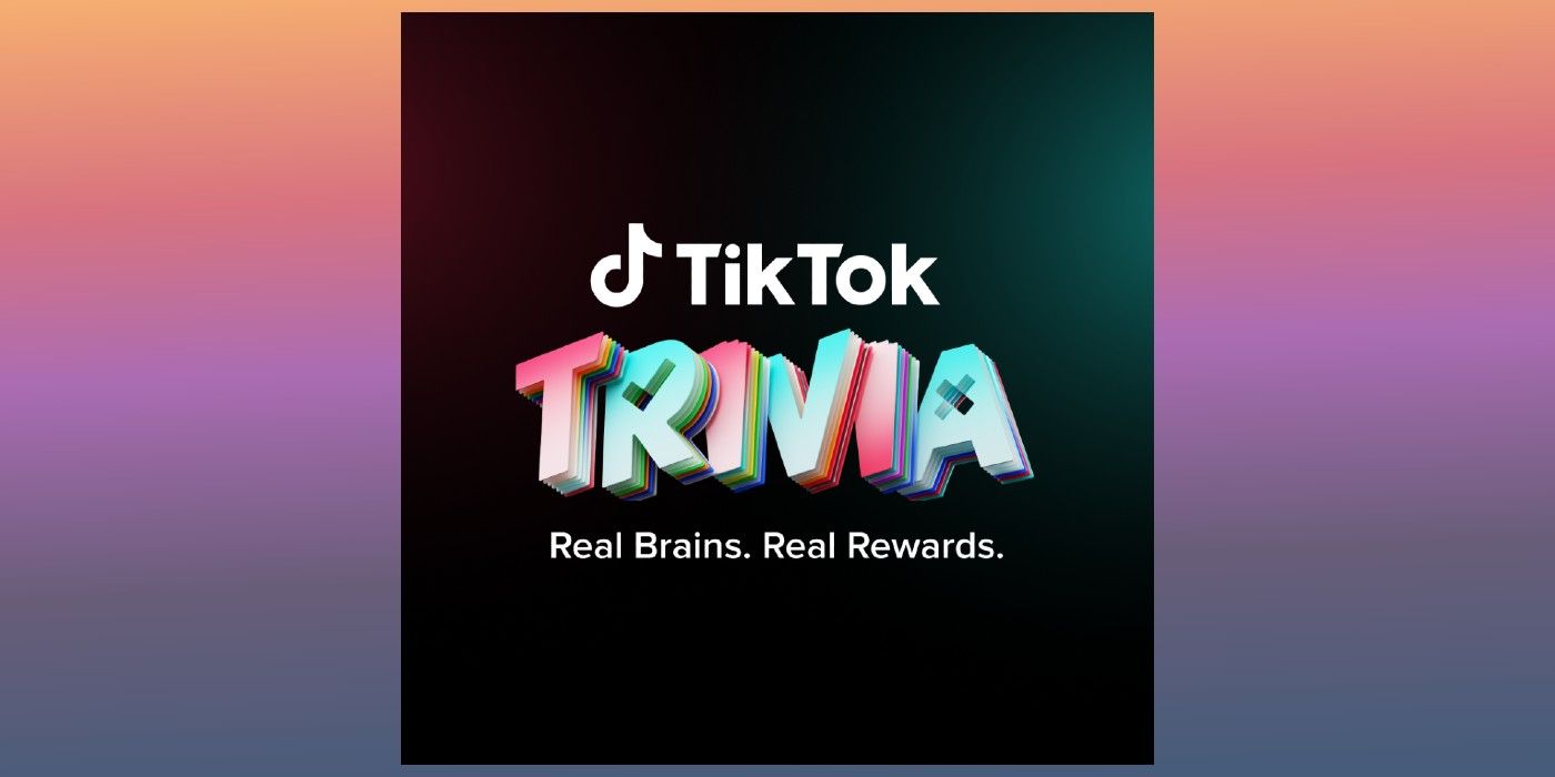 TikTok Trivia Challenge landing page on a gradient background