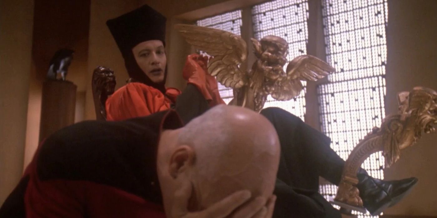 Q taunts Picard in Star Trek TNG