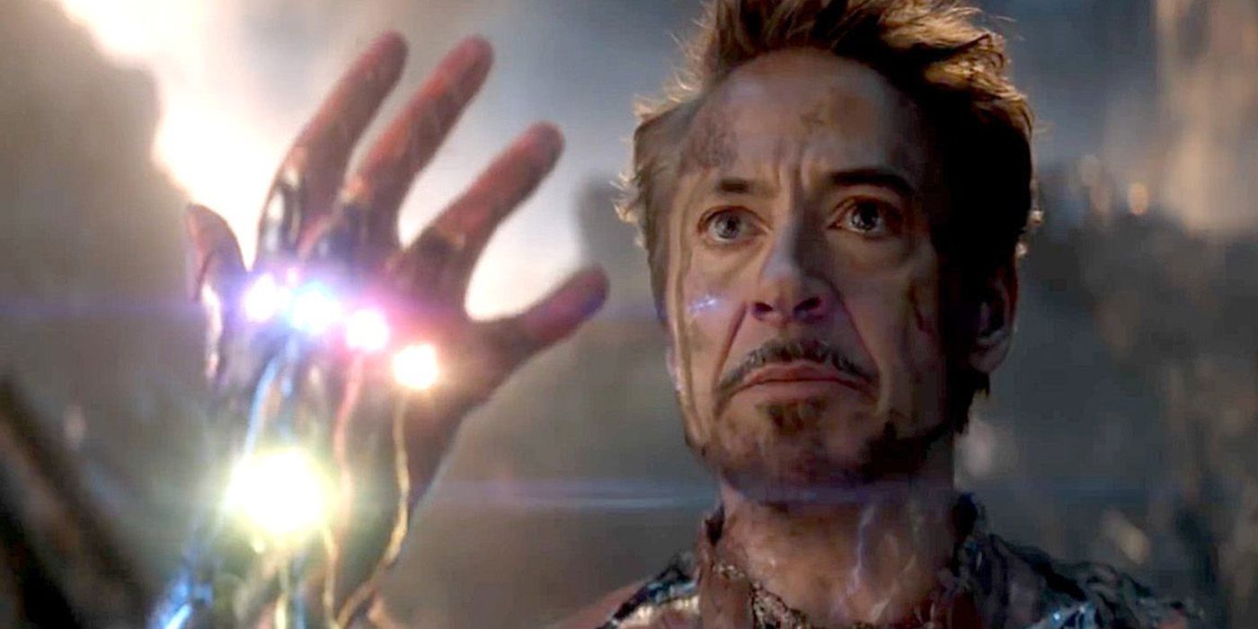 tony stark using the infinity stones in avengers endgame