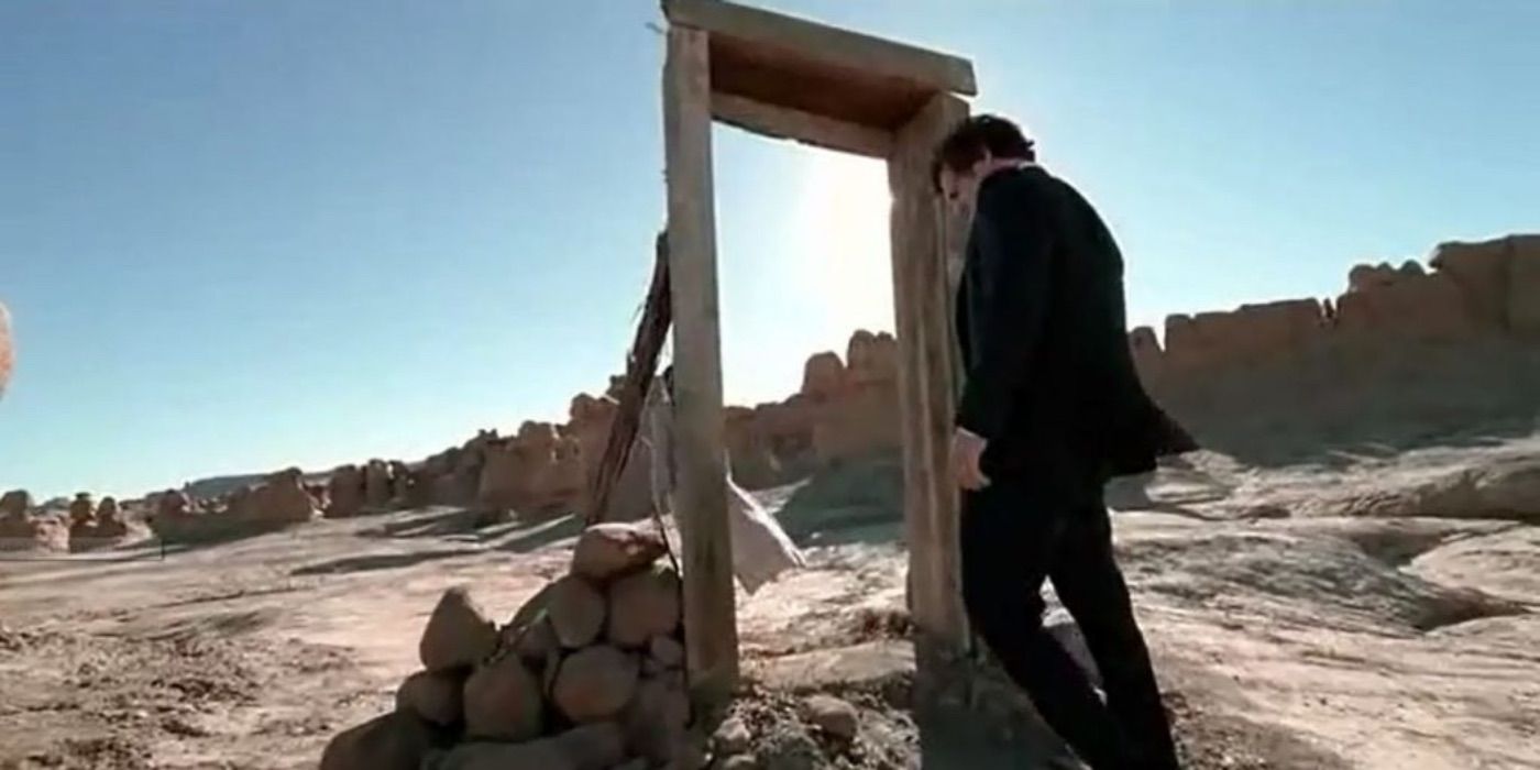 Jack walks through a doorway in The Tree of Life