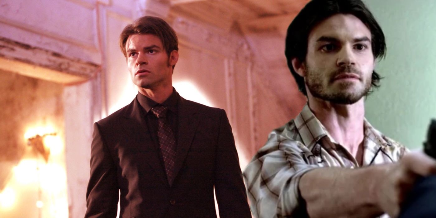 A composite image of Daniel Gillies in his roles from The Vampire Diaries and True Blood