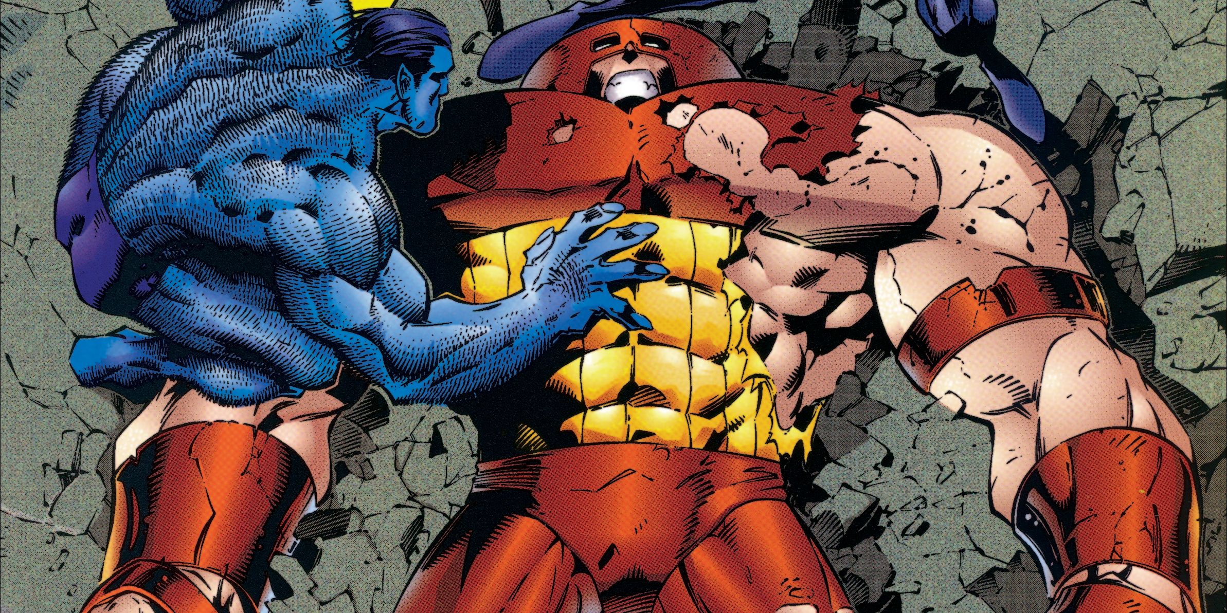 The Juggernaut on the cropped cover to Uncanny X-Men #322