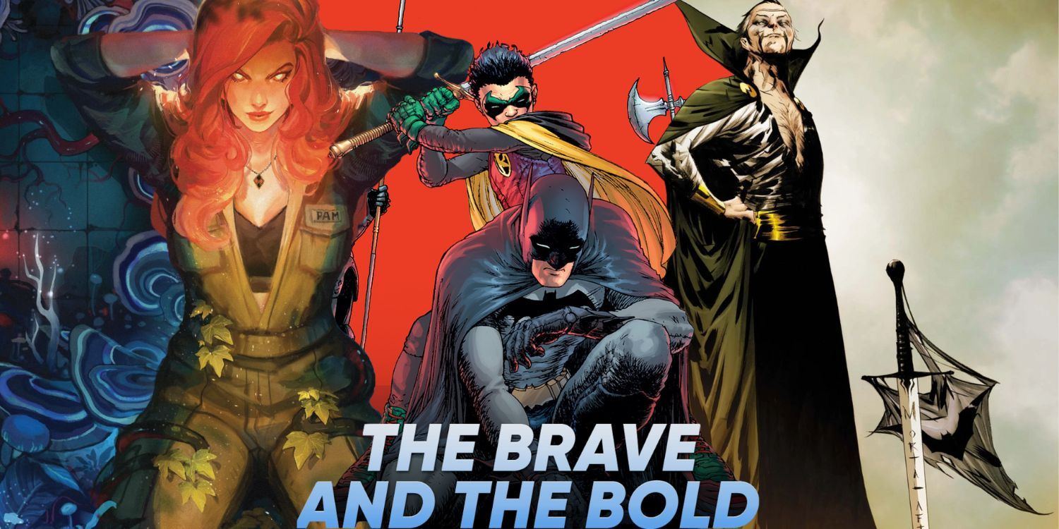 Split image of Poison Ivy and Ra's al Ghul from DC Comcis & The Brave and the Bold announcement from DC