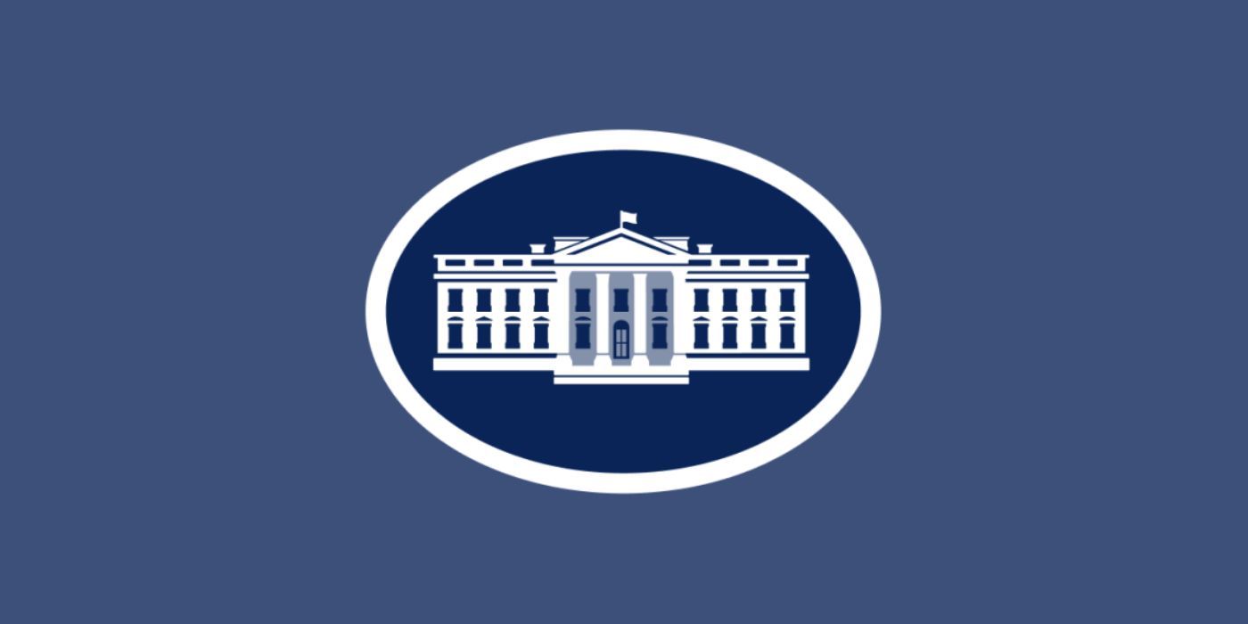 White House logo over a blue background