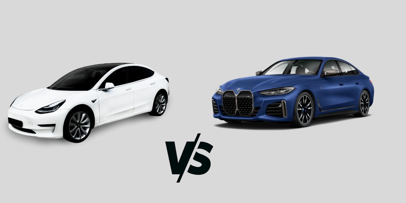 A Model 3 vs BMW i4 M50 in a mashup