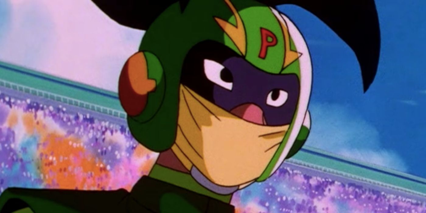 Uub as a costumed super hero.