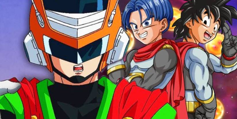 Great Saiyaman with Trunks and Goten.