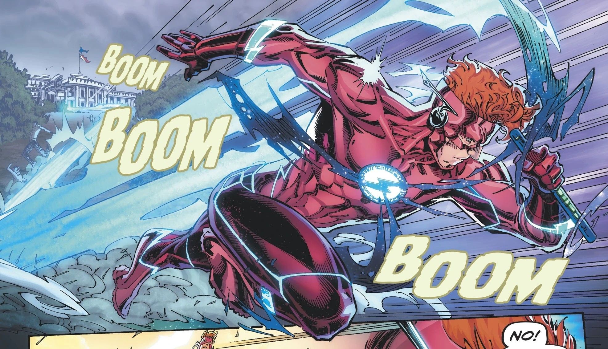 Wally West in His Maroon Red Rebirth Flash Suit