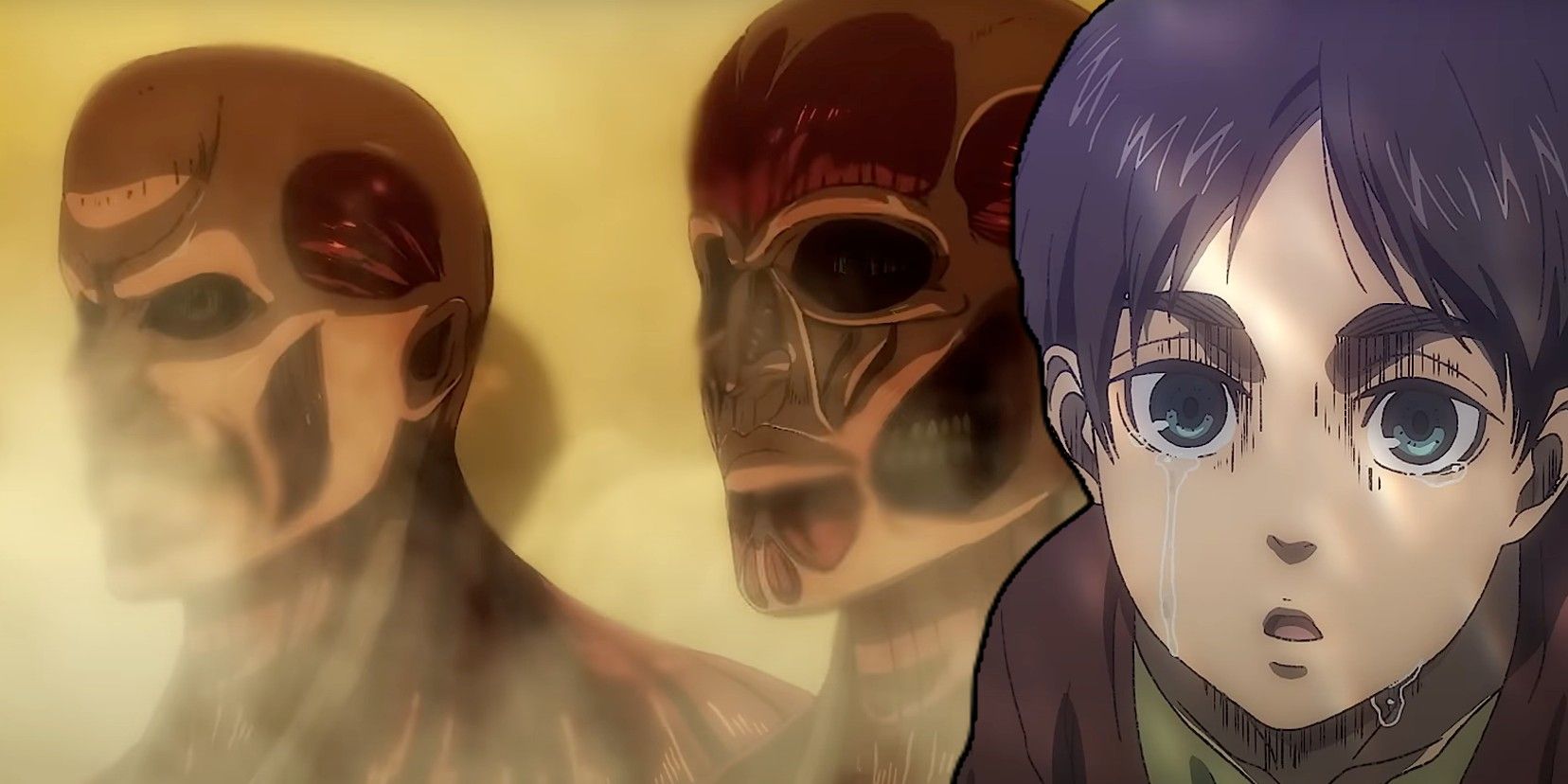 Young Eren and the Titans