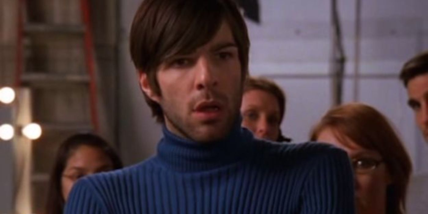 Zachary Quinto looking surprised as Director on Lizzie McGuire